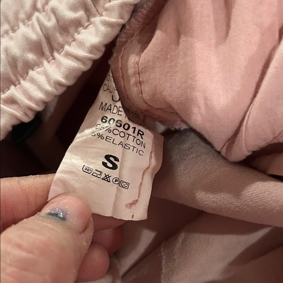 Venti6 NWOT Pink Stretchy Freyed Hem Joggers. Drawstring Waist . Soft Size S - Picture 5 of 10